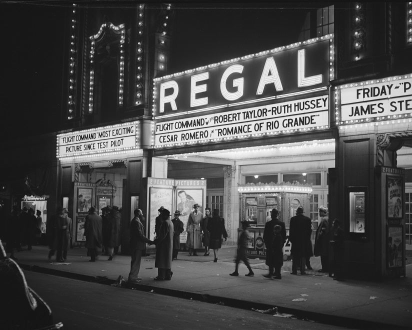 Regal Theater at Night 1941 Print