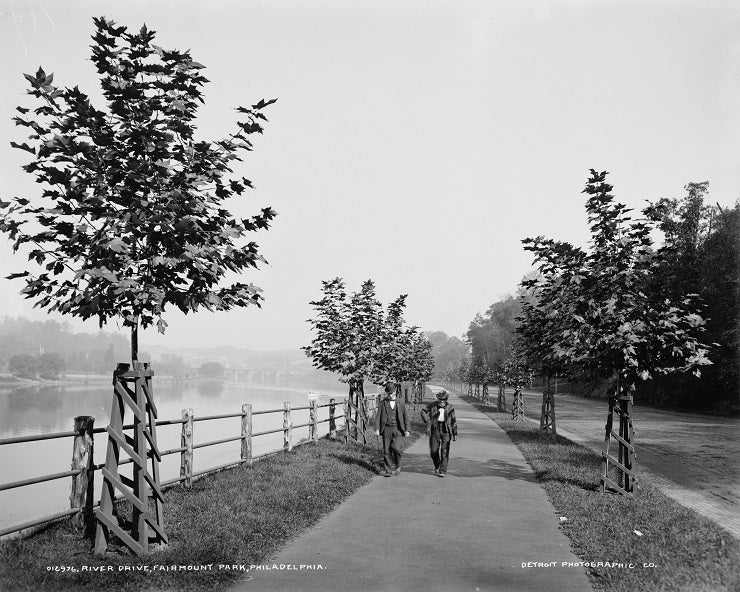 River Drive in Fairmount Park 1900 Print