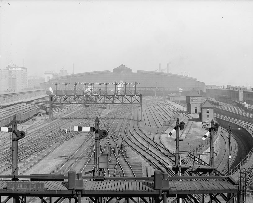 South Station Tracks 1904 Print
