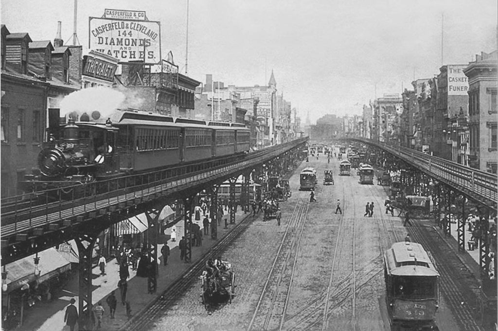 Third Avenue El 1896 Print