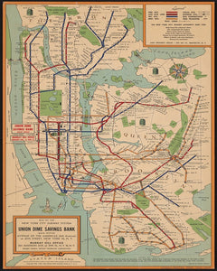 1954 NYC Subway Map Print