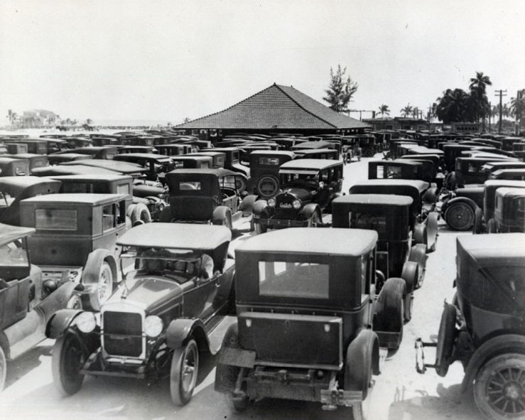 Traffic on Biscayne Boulevard 1924 Print