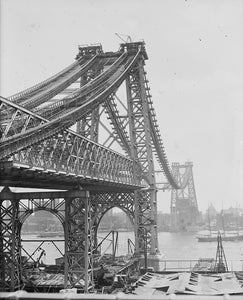 Williamsburg Bridge under Construction 1902 Print